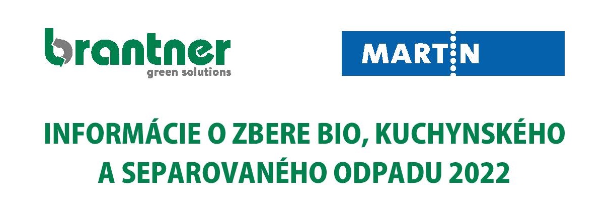 Informácie o zbere BIO, kuchynského a separovaného odpadu v meste Martin 2022