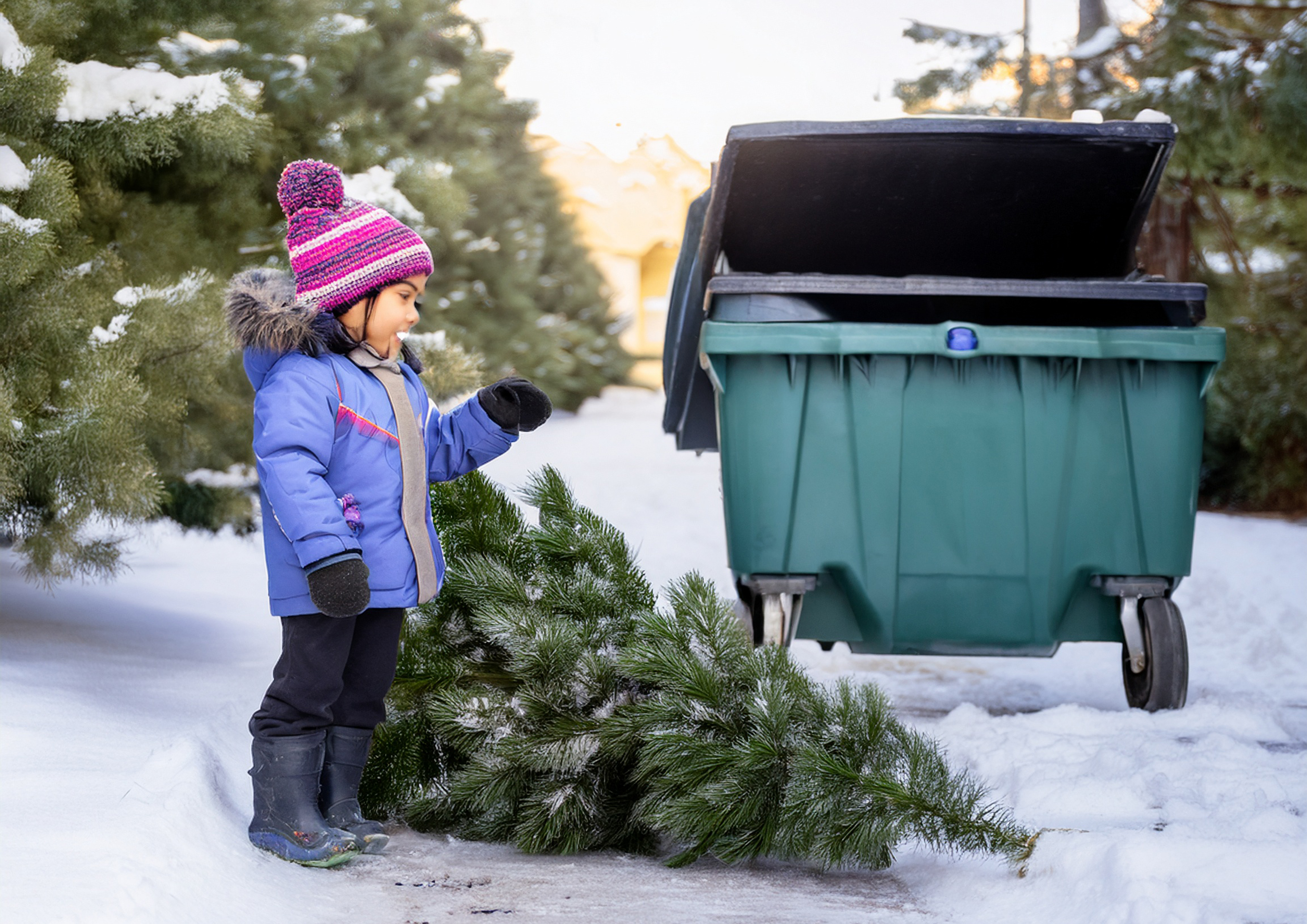 Zber vianočných stromčekov